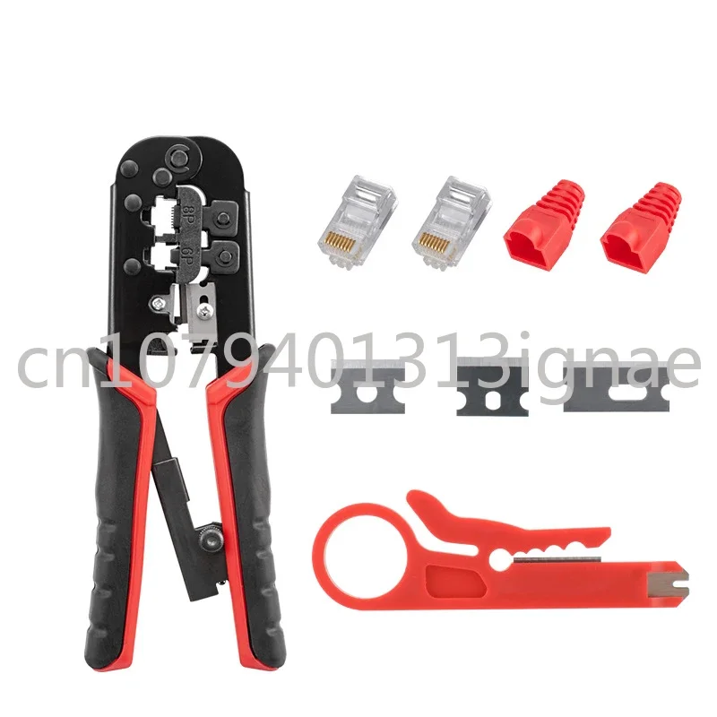 

Crimping Kit Network LAN Cable Crimping Device Ethernet Crimping Cutter Stripping Pliers