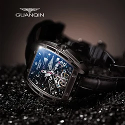 GUANQIN Men's mechanical watch stainless steel self-winding waterproof watch business fashion brand relogio masculino 2022 New