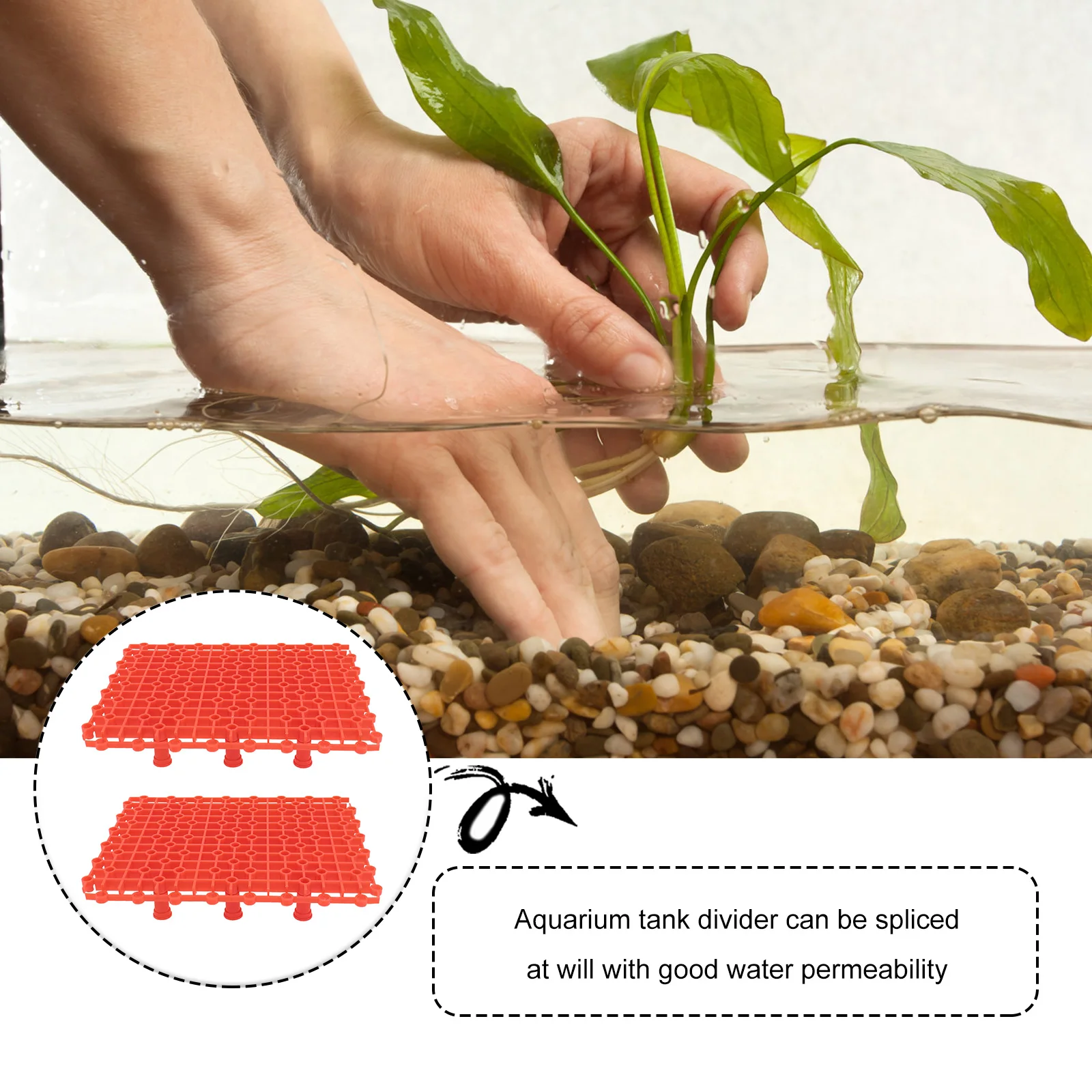 

1 Set Filtration Splicing Plate Aquarium Bottom Filter Division Board Pvc Filtering Plate Aquarium Tank Divider Water Permeable