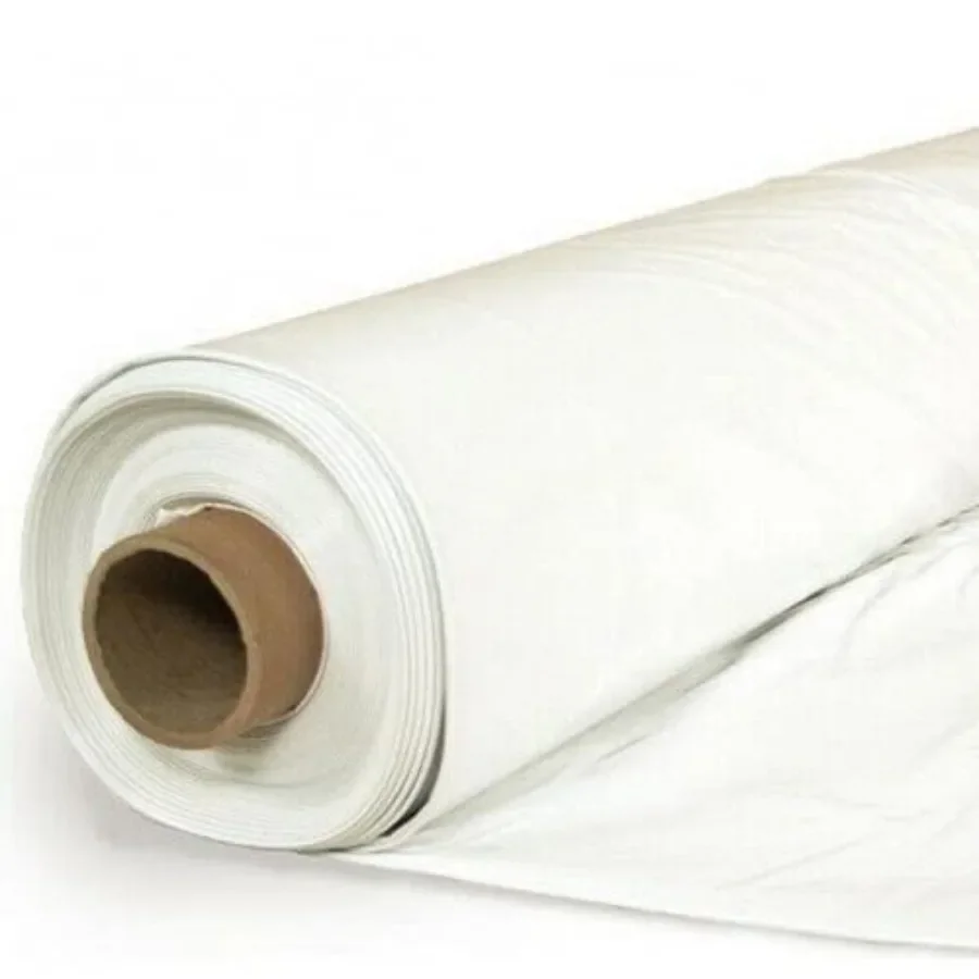 White Greenhouse Plastic Sheeting - 6 mil - 50' - 4 Year UV Resistant Poly Greenhouse Film, 55% Light Transmission Hoop House C