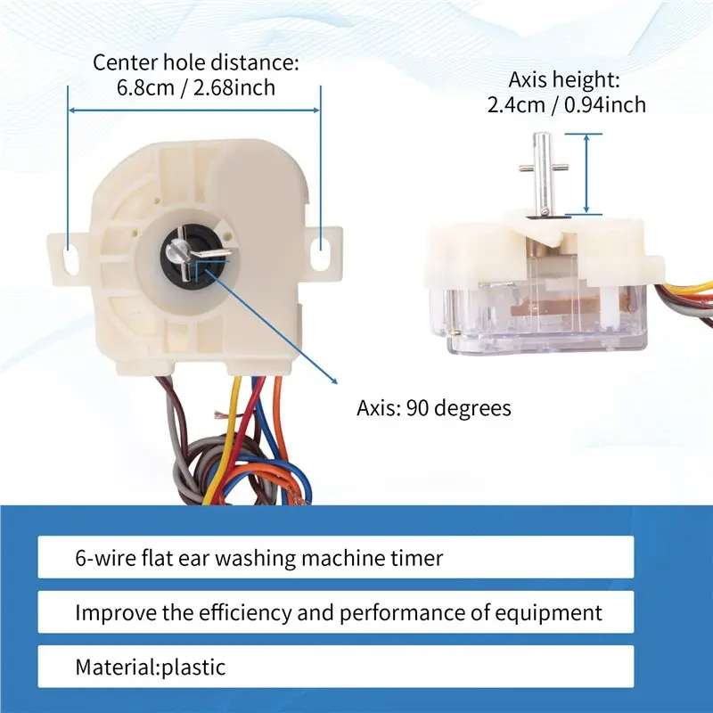 B90B-6 Line Oblique Ear Washing Machinetimer 68Mm Center Hole Distance  90 Degree Switch Shaft