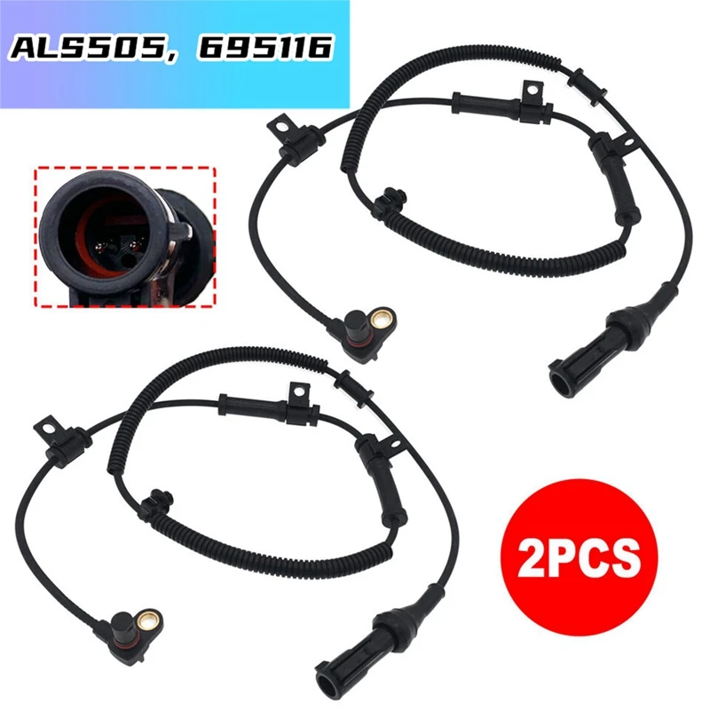 2Pcs ABS Wheel Speed Sensor Front Left & Right ALS505, 695116 For Ford F250 F350 Super Duty 2005-2010 Parts Accessories