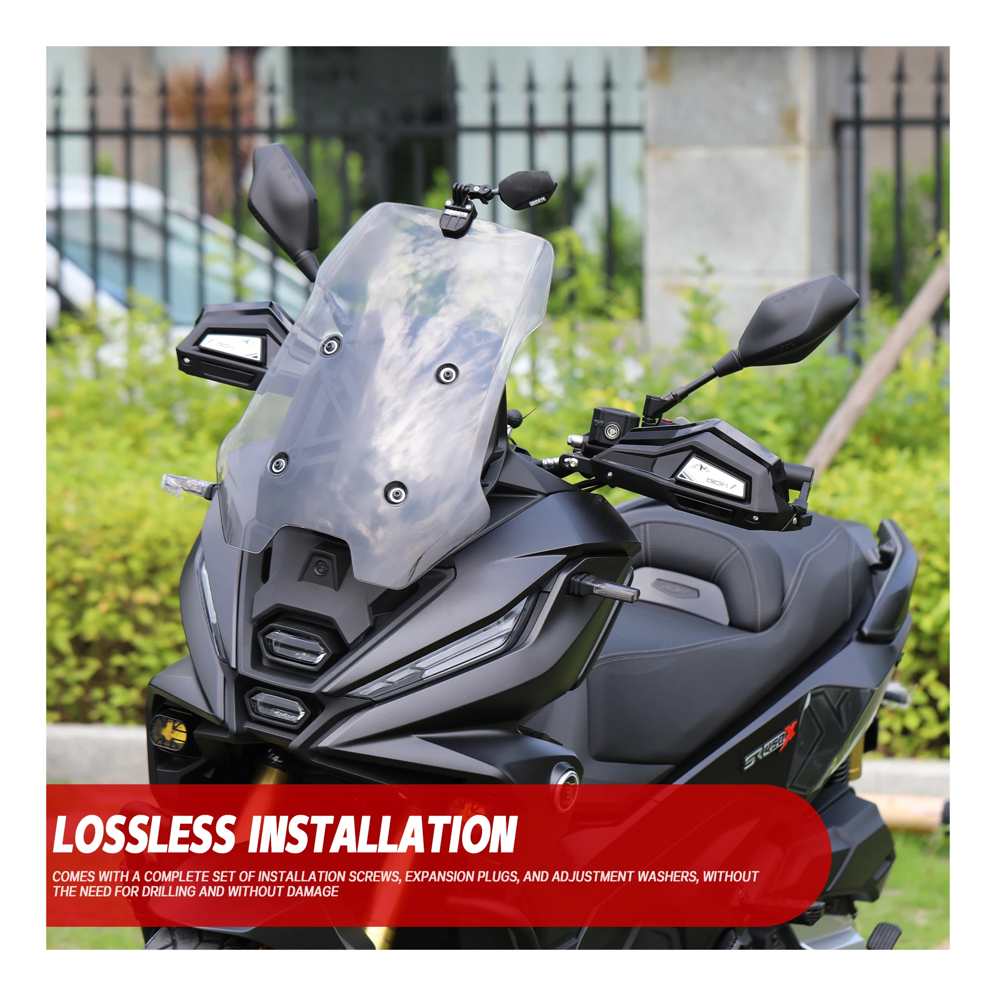 For Longxin SR450X 2026 2027 Motorcycle SR 450X New GDR Aluminum Windproof Handguard Shield Hand Guard Protector Windshield