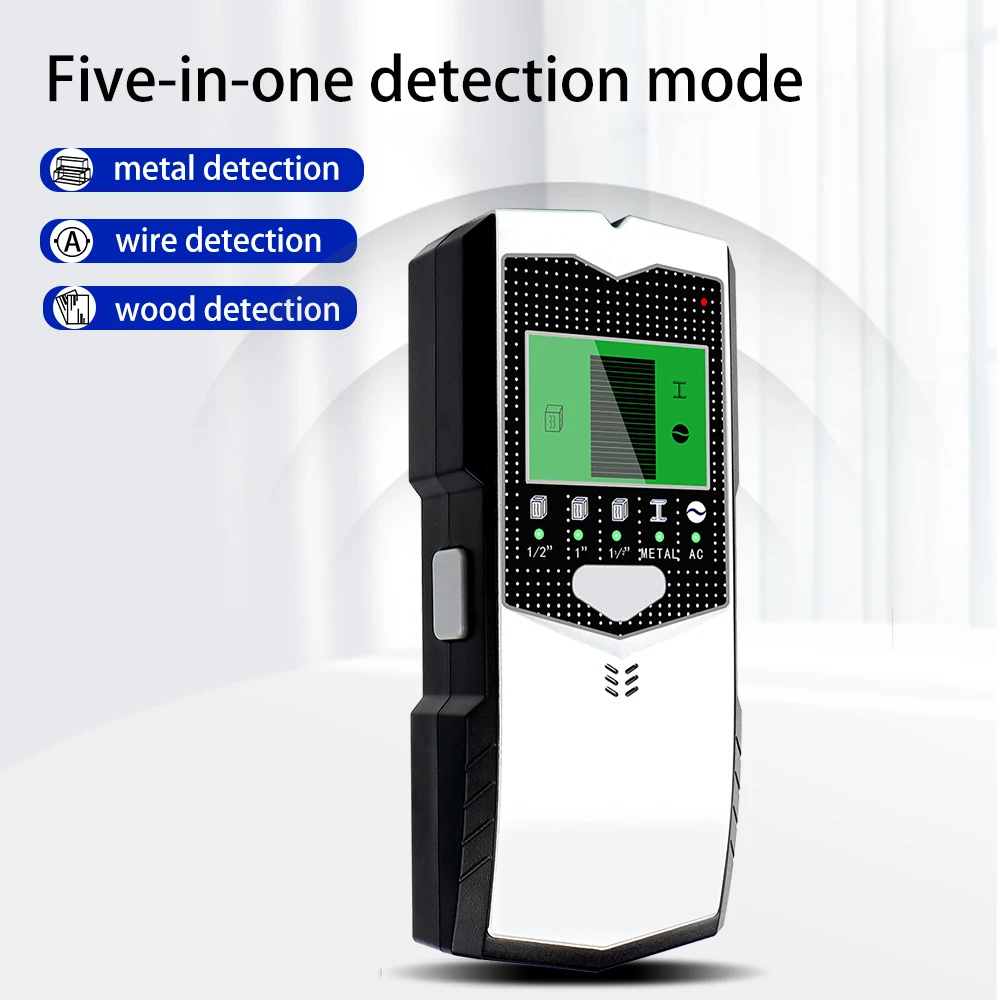 New 5 in 1 Metal Detector Find Metal Wood Studs Wall Scanner AC Cable Wires Depth Tracker Electric Box Finder Wall Detector