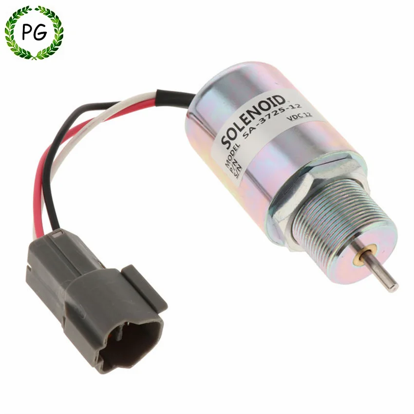 Stop Solenoid PJ7415748 for Volvo EC13 EC15 EC15B EC20 EC20B EC25 EC30 EC35 EC45 Excavator