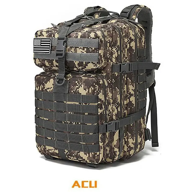 Outdoor hiking bag tactical backpack travel outdoor 3P backpack multi-functional large capacity 45L sports backpack