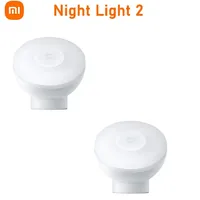 Original XIAOMI Mijia Night Light 2 version Motion Sensor Adjustable Brightness Smart Human light sensor Night Lamp Bedroom