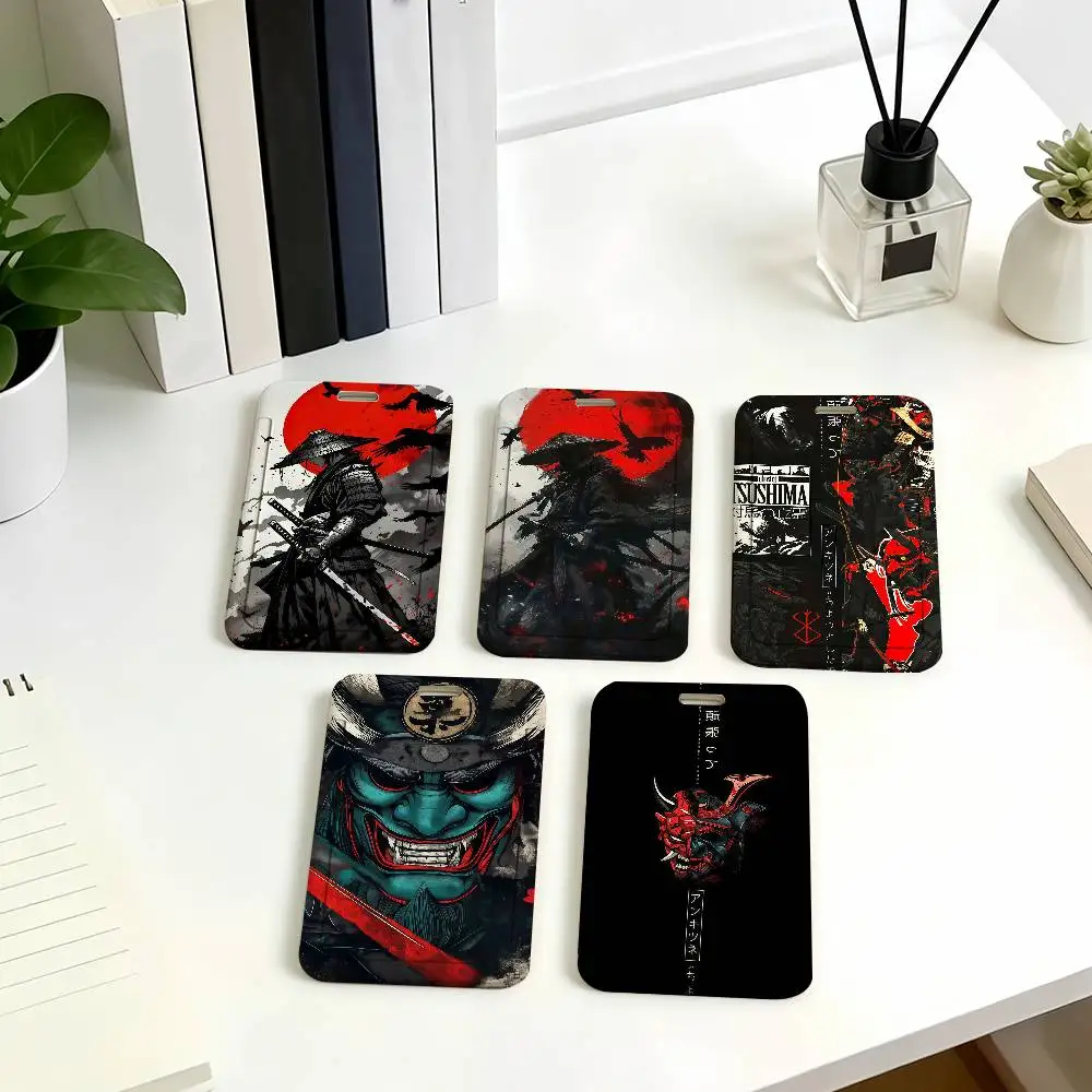 Japanese Samurai Student ID Case Daily Use Subway Commute Meal Card  Work Permit Cover Office School  Access Bus Card Protector