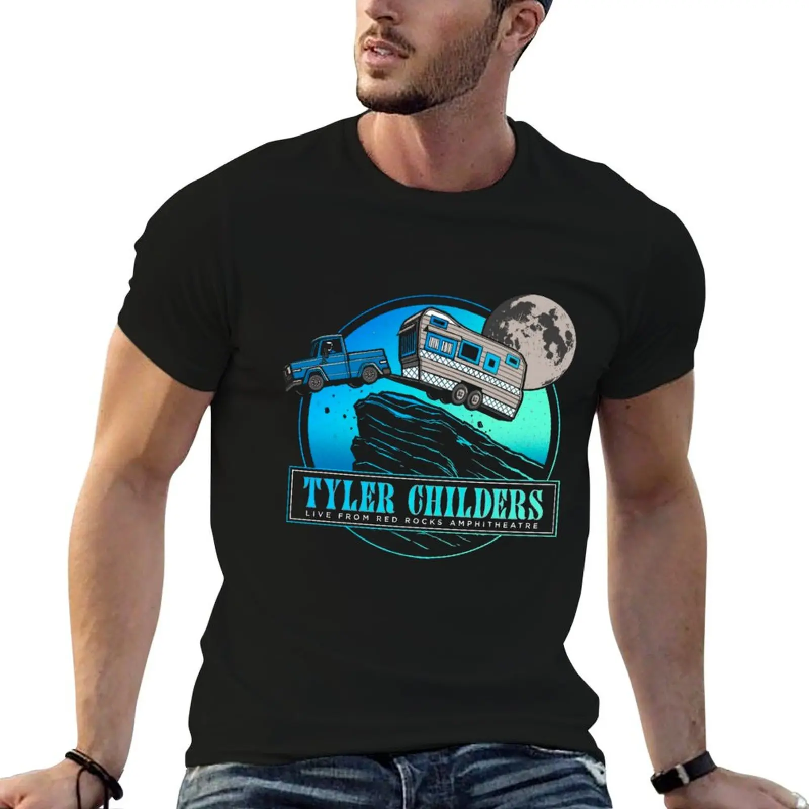 Tyler childers bus moon best sellers v1 T-Shirt Simple Line Art Print Tee