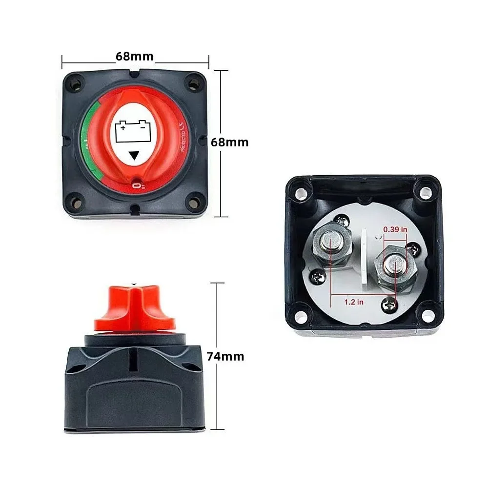 12V-24V 100A-300A  Car Power Cut-off Switch For Car SUV Marine Truck Boat Battery Selector Isolator Disconnect Rotary Switch Cut