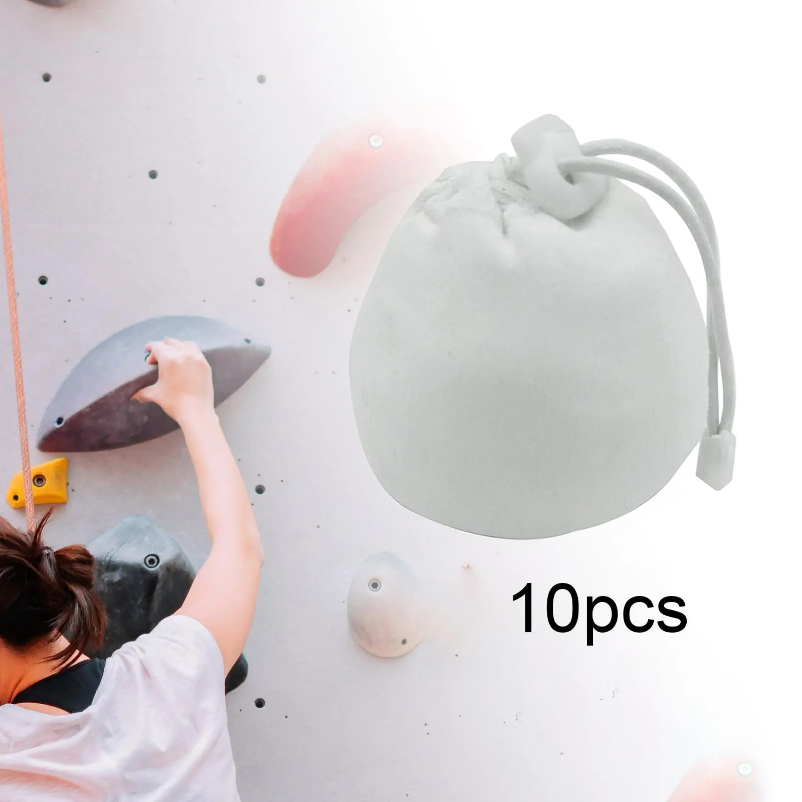 10Pcs Chalk Ball Bag Drawstring Bag Sock Pouch for Rock Climbing Gymnastics