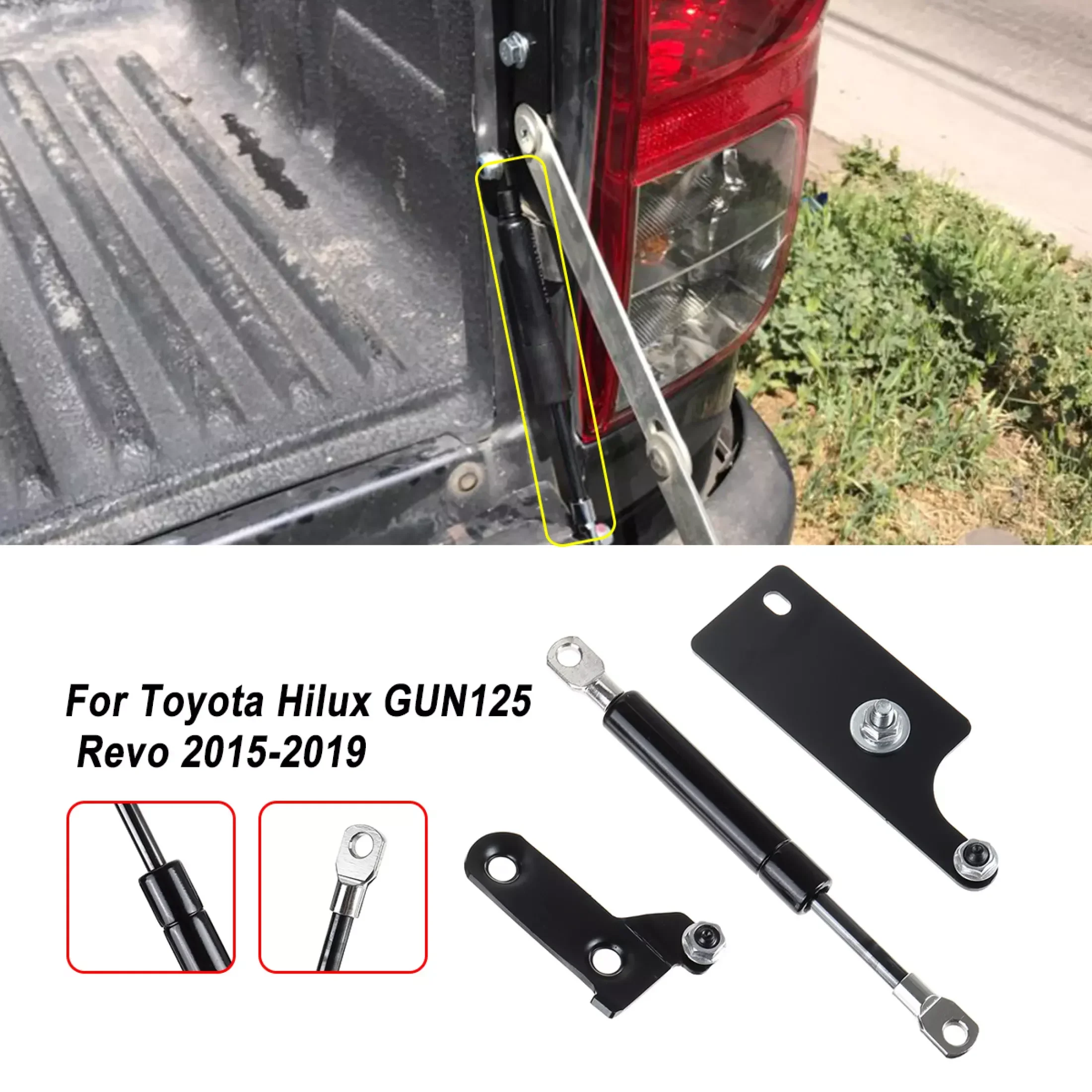 Rear Trunk Tailgate Slow Down Gas Shock Assist Strut Bar Damper for Toyota Hilux GUN125 126 Revo 2015-2019 Car Accessories