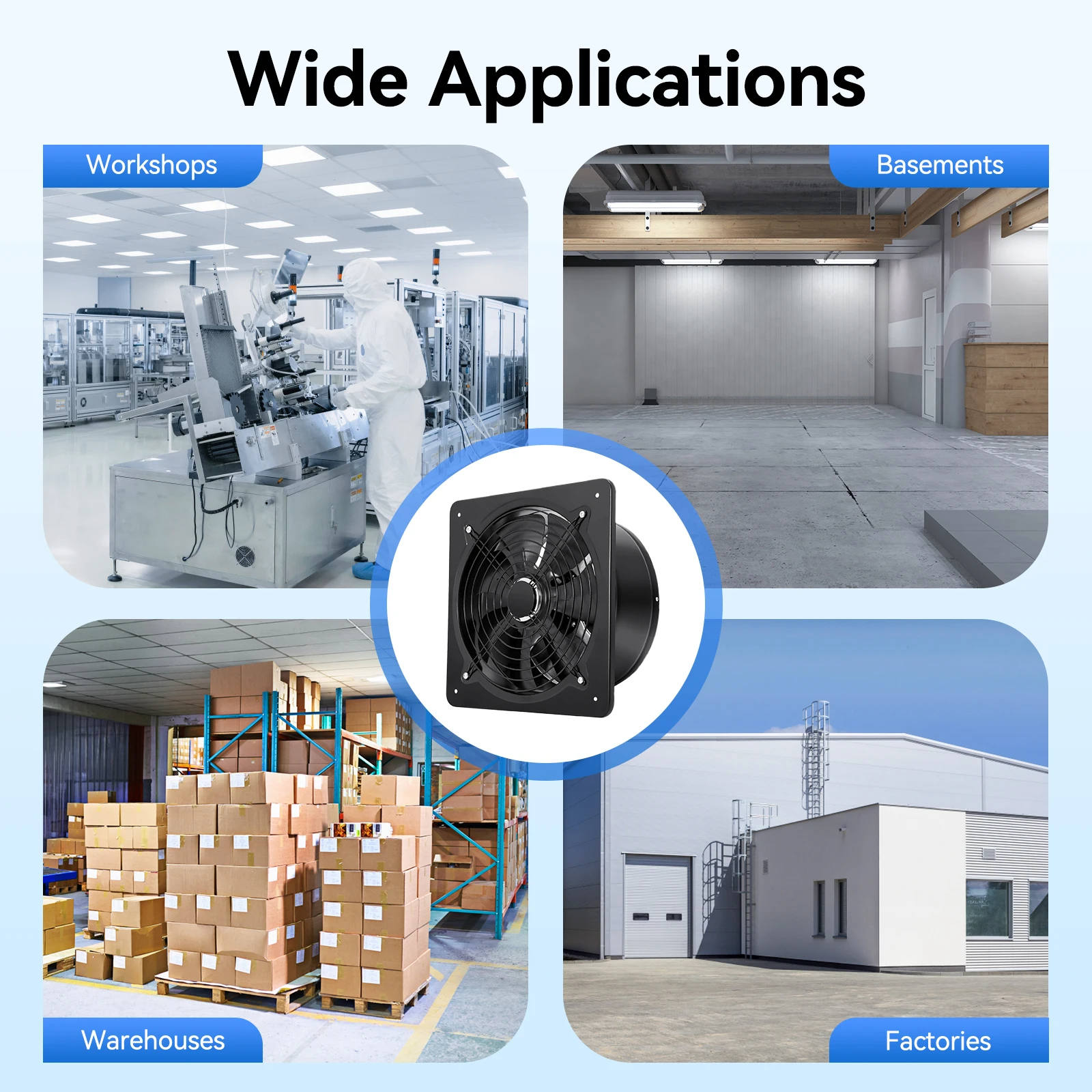 

Мощный вытяжной вентилятор, двигатель мощностью 125 Вт, поток воздуха 2000 м3/ч, 7 лопастей, устойчивая к ржавчине углеродистая сталь, быстрая вентиляция для кухни