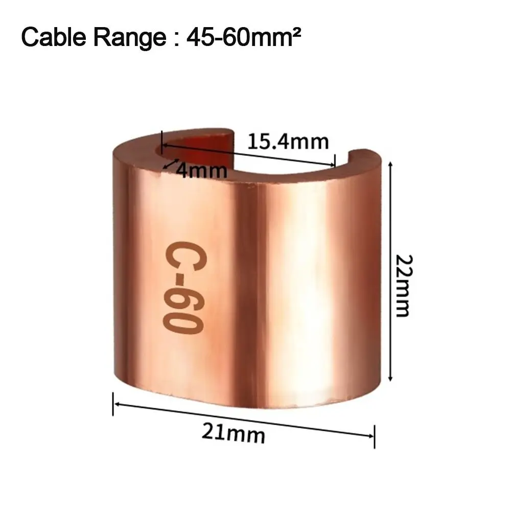 Parallel Cable Clamping Buckle C Type Copper Wire Clip Copper Copper C-shaped Clamp Branch Connection Wire