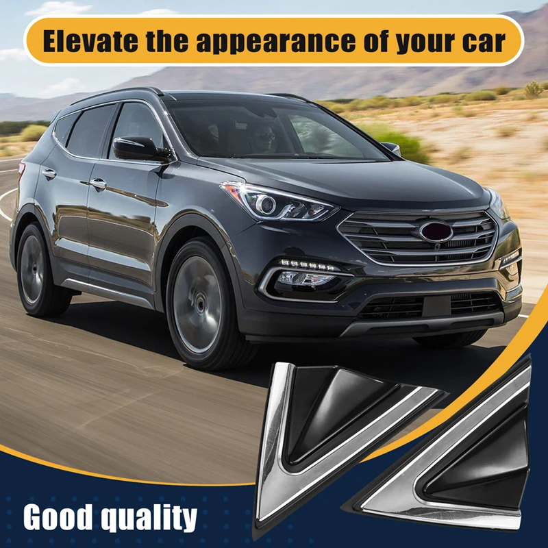 1 Pair Car Left + Right Fender Pillar Molding For HYUNDAI SANTA FE 2013-2019 86180-2W000 86190-2W000