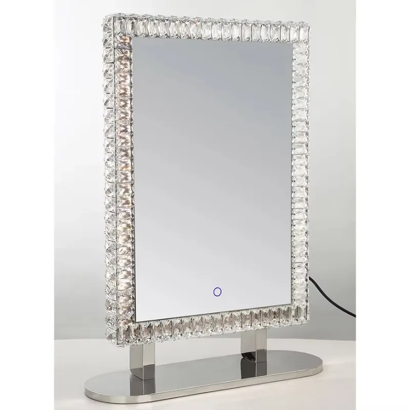 Light Emitting Diode Chrome Crystal Vertical Mirror Makeup