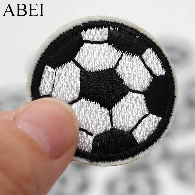 10pcs/lotCartoon football cloth paste wholesale computer embroidery back glue decal clothing accessories clothing patch