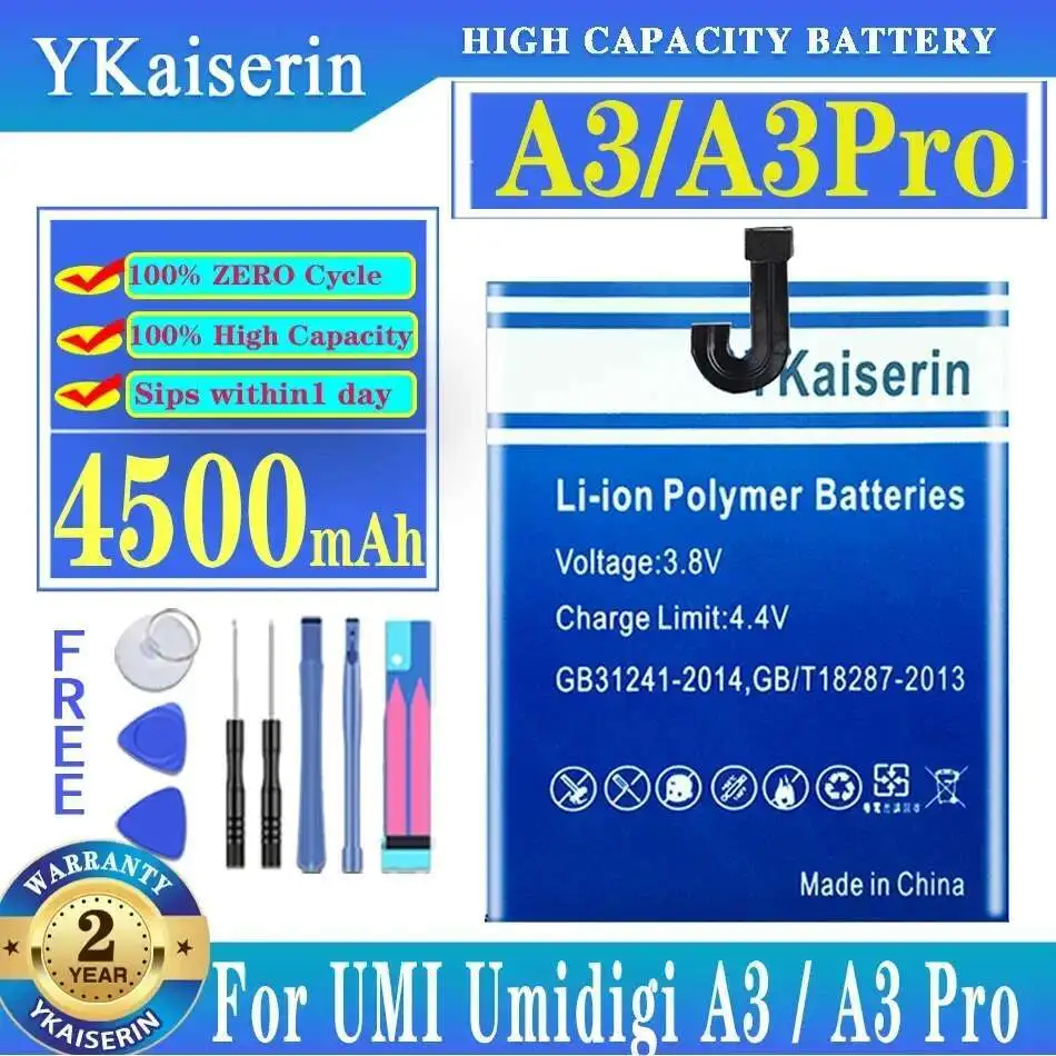 

Mobile Phone Battery Fast Charging 4500Mah For Umi Umidigi A3 Pro A3pro Environmentally Friendly