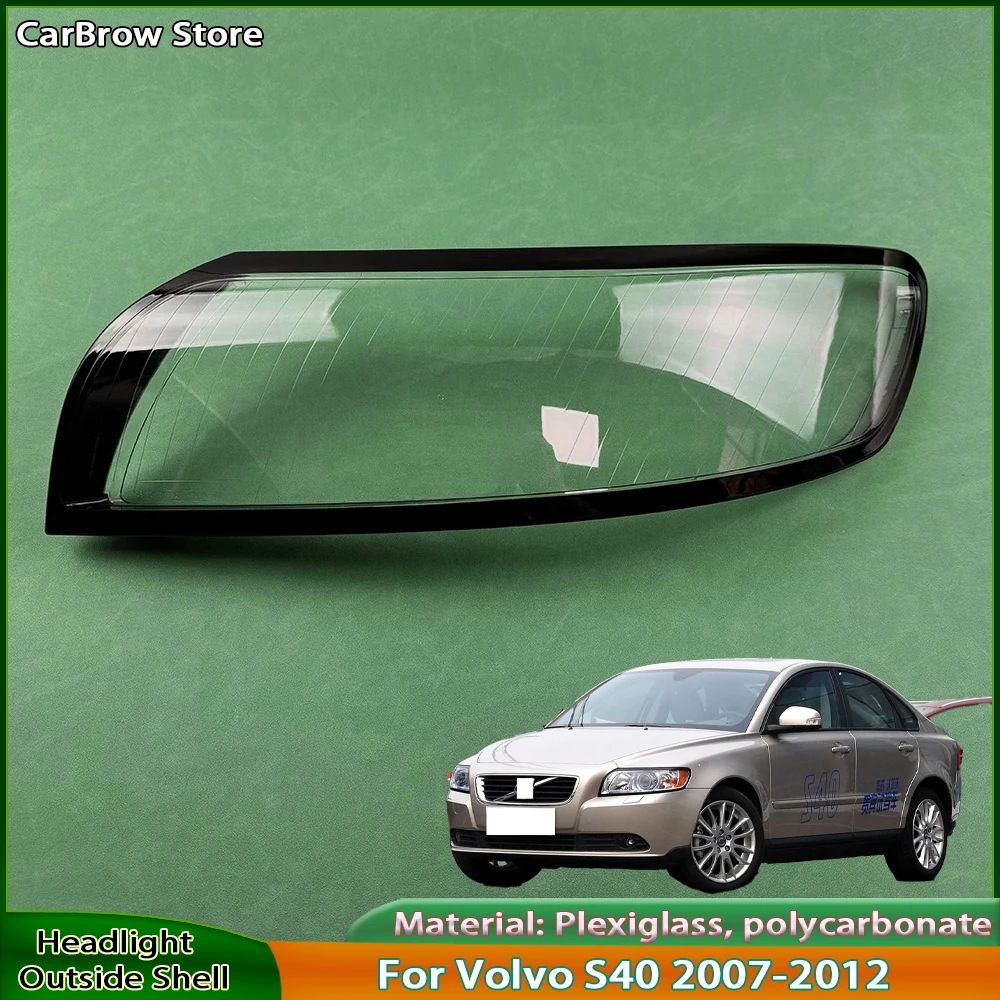 

For Volvo S40 2007 2008 2009 2010 2011 Car front Headlight headlamps transparent lampshade lamp shell Headlight Cover lens