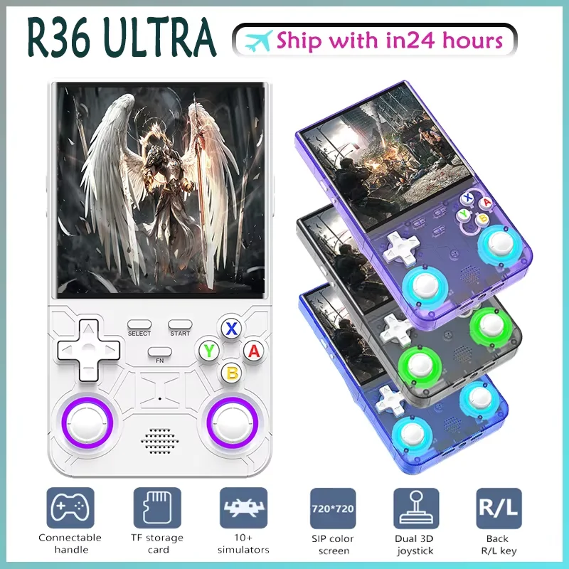 New R36 ultra retro handheld game console 4.0-inch open-source R36ultra portable video player handheld game console