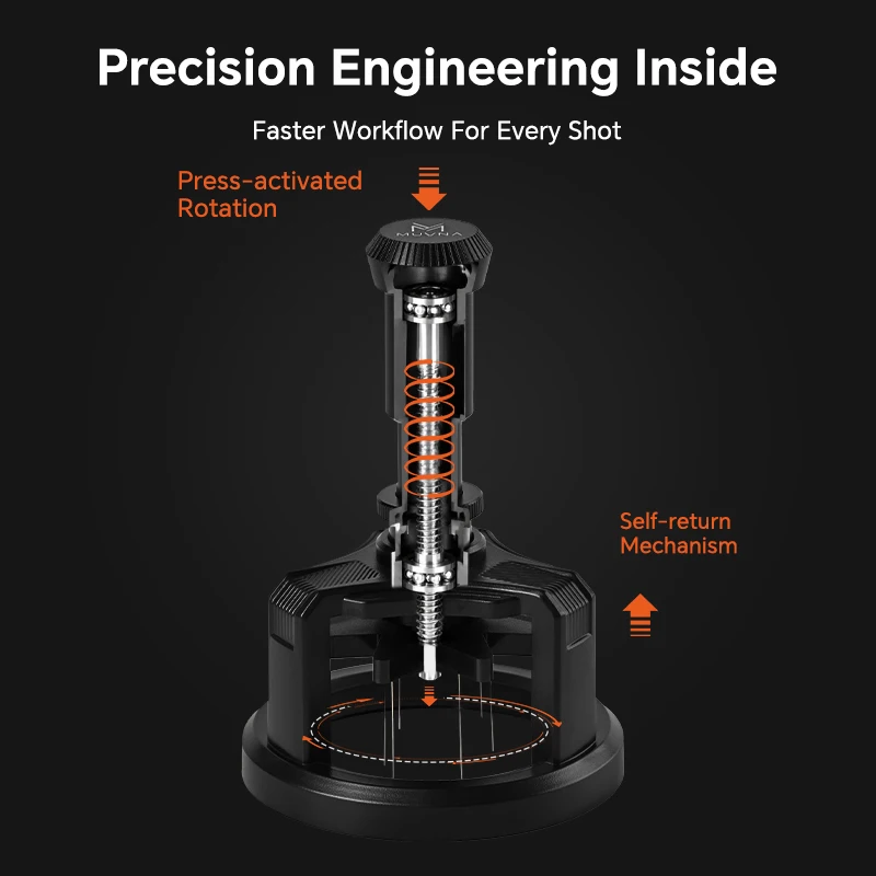 MUVNA WDT Tool Needle Distribution for 51/53/58mm Portafilter, Press to Automatically Rotate with 9 Needles Coffee Accessories
