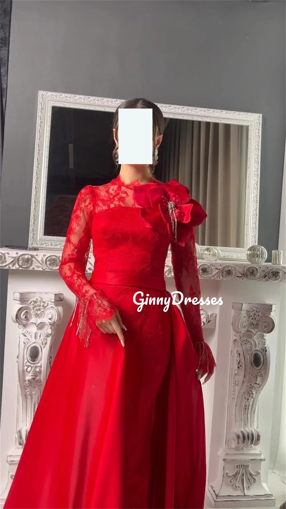 

فساتين majiن requireباتtara너 индивидуальные платья русалки с овальным вырезом для выпускного вечера Цветы длиной до пола Вечерние платья Кружева