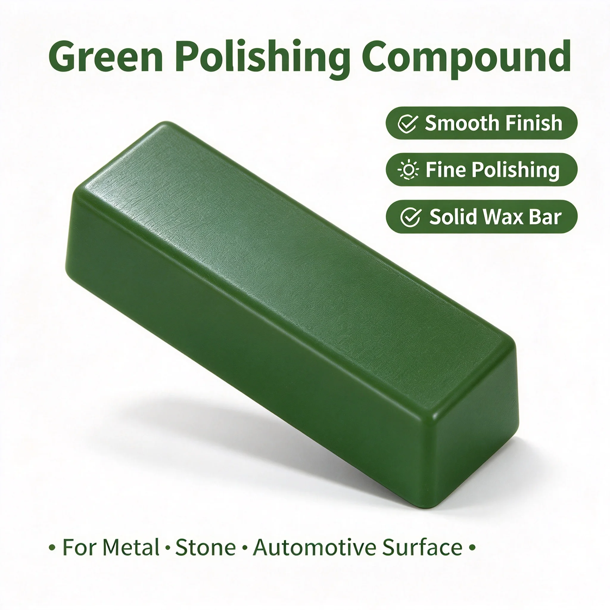Fine Green Buffing Compound Metals Polishing Wax Paste Chromium Green Oxide Grinding Paste Leather Strop Compound Bar