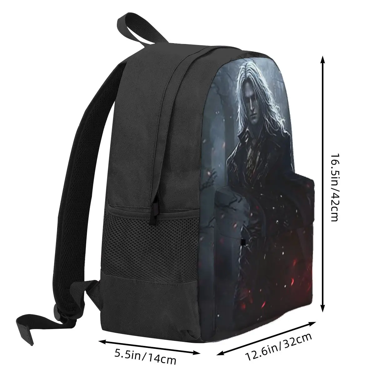 Alucard Vampire Game Student Backpack School Bag Hiking Travel Daypack for Boys Girls Bookbag Shoulder Bags