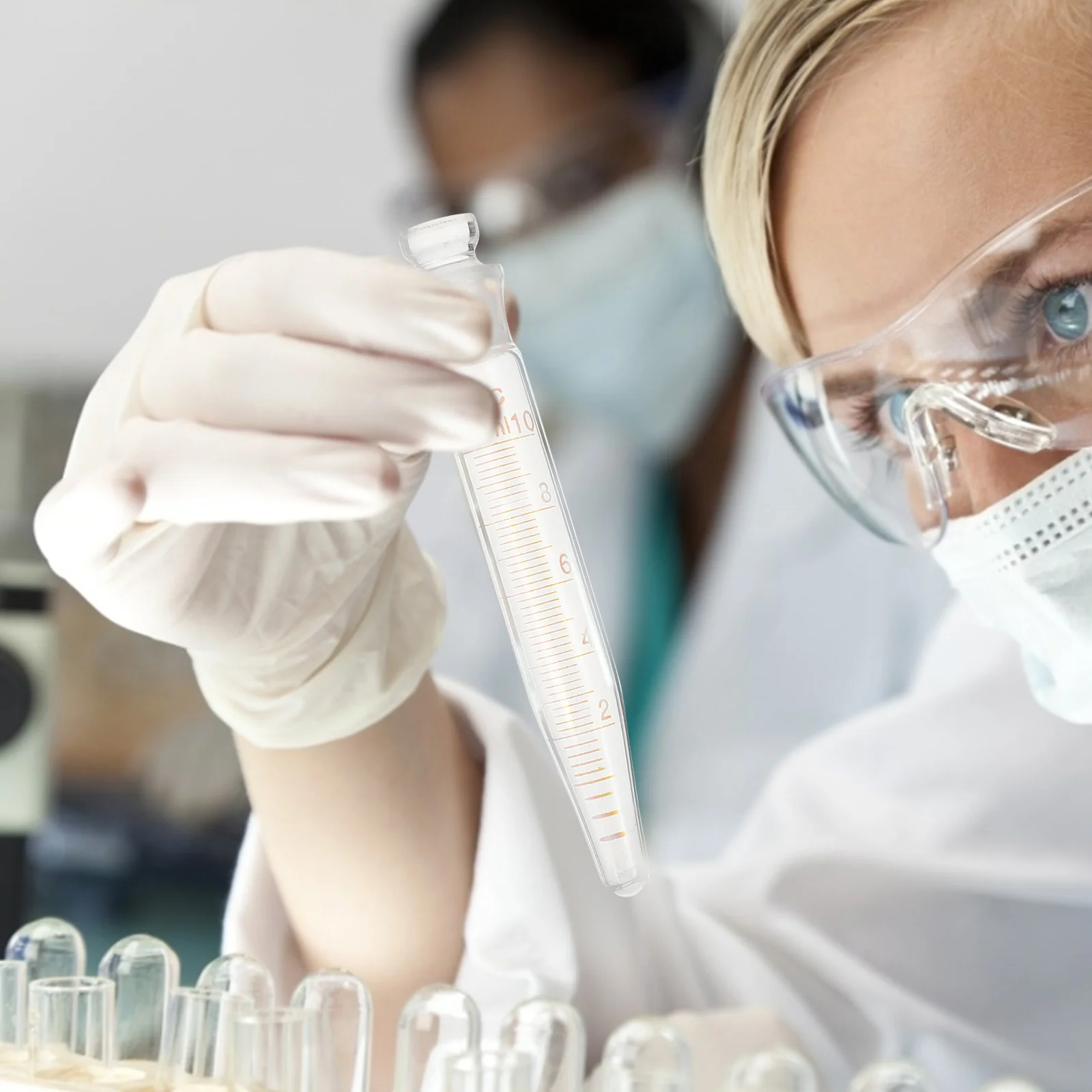 

2Pcs 10ml Centrifuge Tubes Glass Test Tubes Leak-Resistant Lid Laboratory Experiment Liquid Sample Vials Accurate Scale