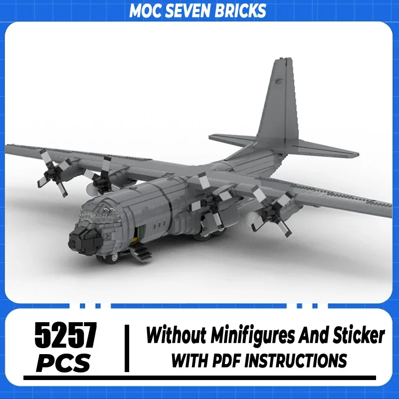 

Военная серия Moc, строительные блоки масштаб 1:38, наследие, модель C-130H Hercules, технологические блоки, сборка самолета «сделай сам», игрушки для