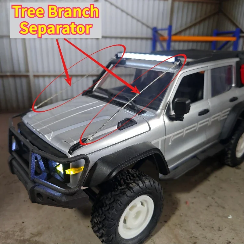 RC Crawler Custom Size Tree Branch Separator Decor With Top LightUpgrade Accessory For MN300 TK300 1/12 RC Car Modification Part