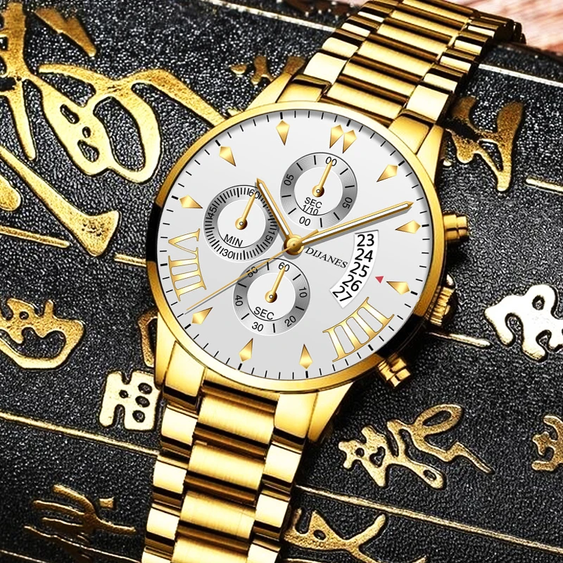 Orologi da uomo di moda per uomo Business Casual orologio da polso al quarzo in acciaio inossidabile orologio da uomo di lusso calendario data orologio relogio masculino
