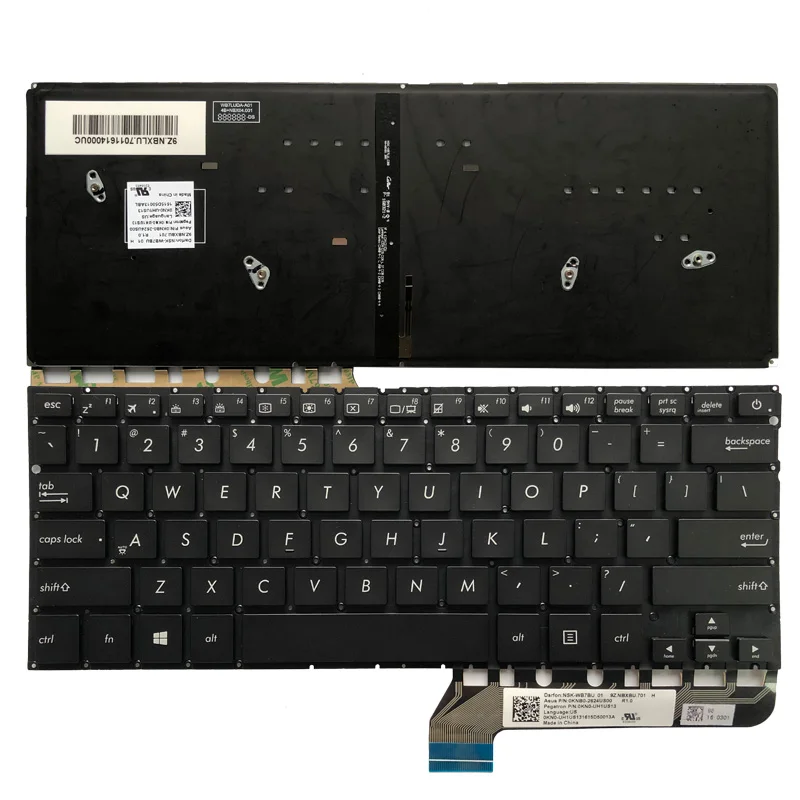 

New US Thai Keyboard For ASUS ZenBook UX430 UX430U UX430UA UX430UQ UX430UN Laptop English TI black with backlit