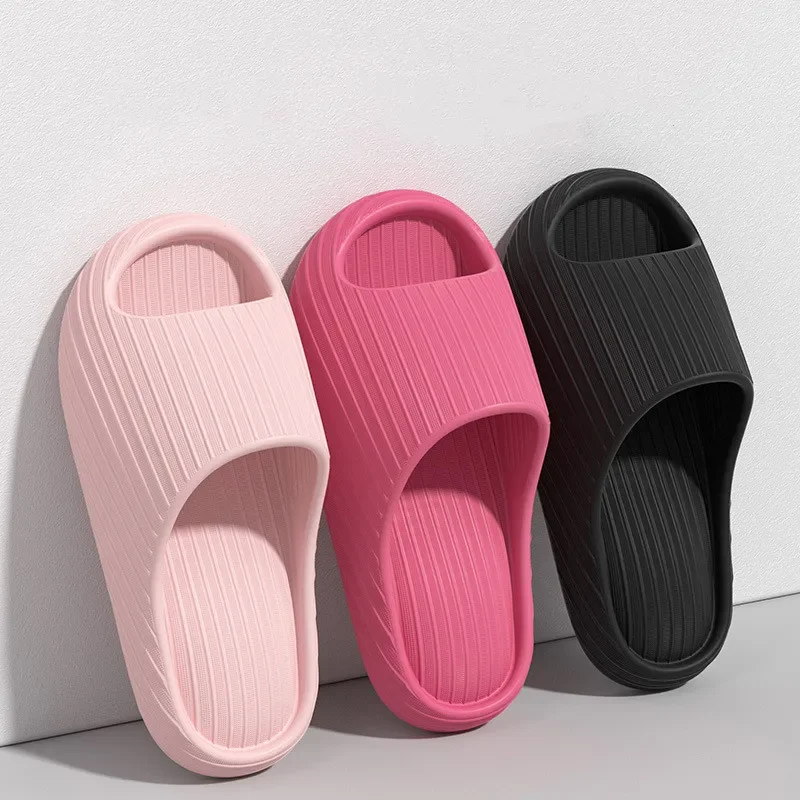 

New Women Slippers Summer Soft Sole Men Home Slipper Indoor Anti Slip Slides Beach Shoes Couples Casual Comfort Bathroom Flats