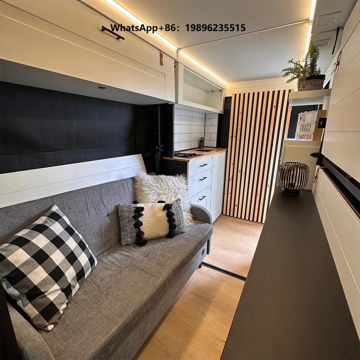 Fully Built Campervan With Toilet Shower Overhead Storage and Unit Module Furniture Aluminium Sink Rooftop Convertible