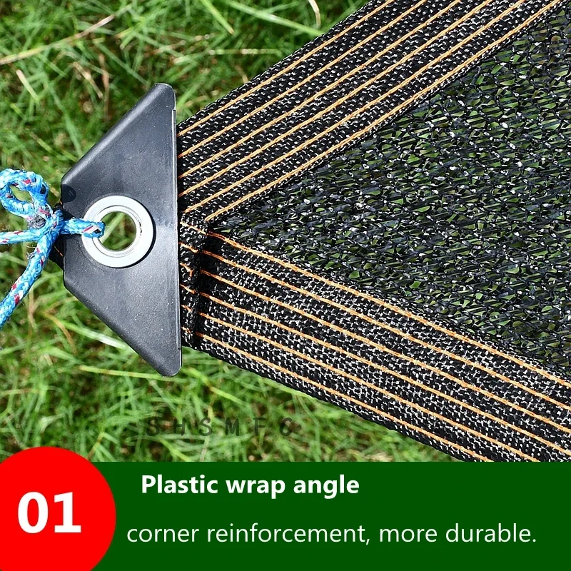 Black Shade Cloth Sunblock Mesh High-Density Cover Taped Edge With Grommets, Sun Net For Pergola, Greenhouse, Gardens, Patio, Ca
