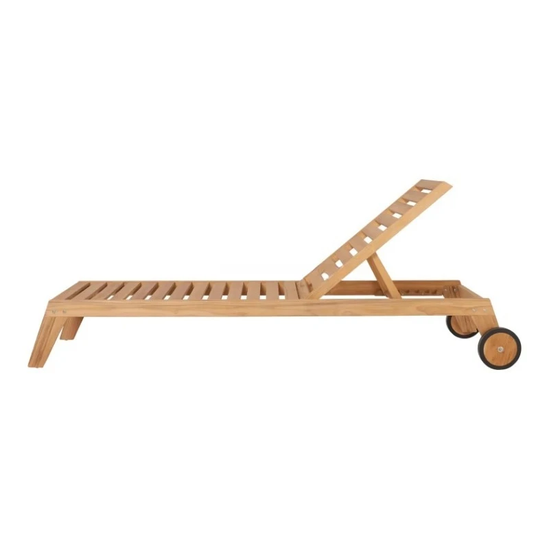 Outdoor bench Terrace Sun bed Beach loungers Sun loungers Teak loungers with wheels