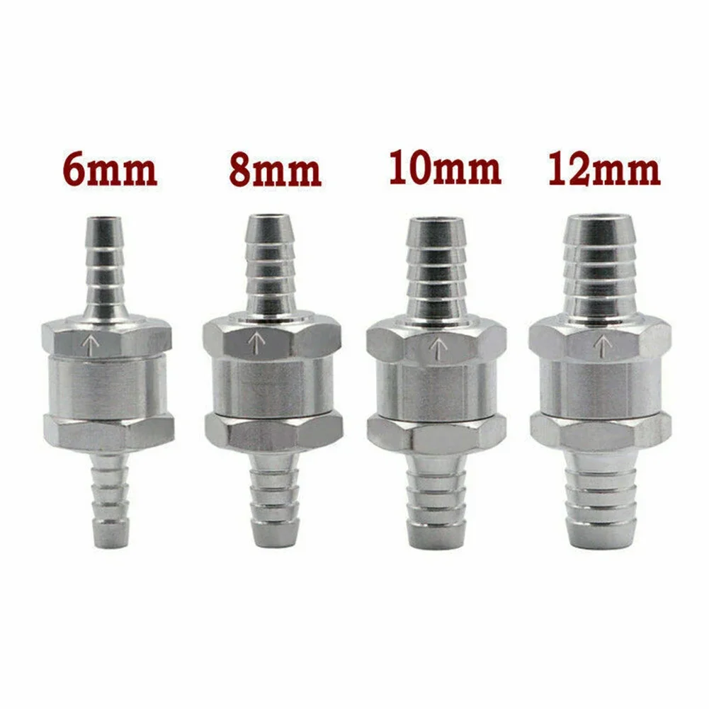 

1pc One-Way Check Way Valves Aluminium Alloy Fuel Non Return Check Valve Petrol Diesel Water Fuel Line 6/8/10/12mm