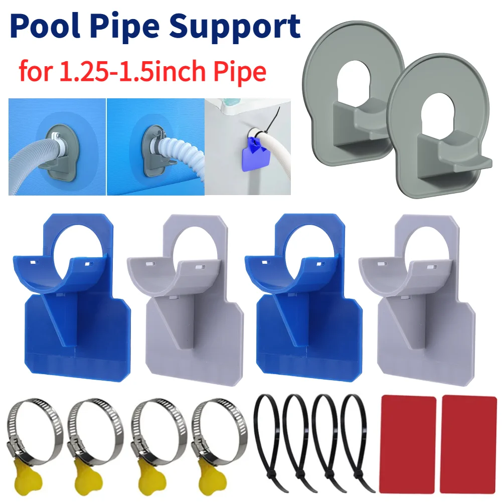 1/2pcs Swimming Pool Pipe Fixing Holder Supports for Intex Above Ground Pool 30-38mm Hose Outlet Mount Bracket Accessories