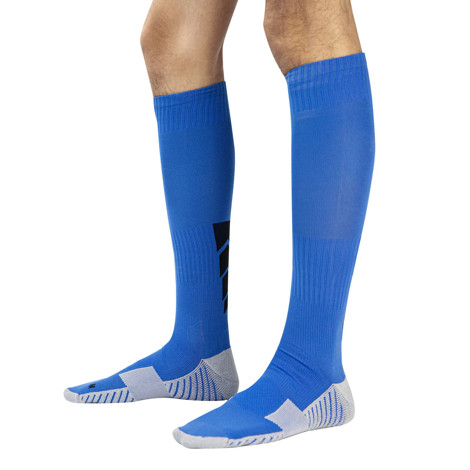 Free Shipping Kit 4 Men's Sports Socks Over Knee Socks with Ssole Long Slip Socks