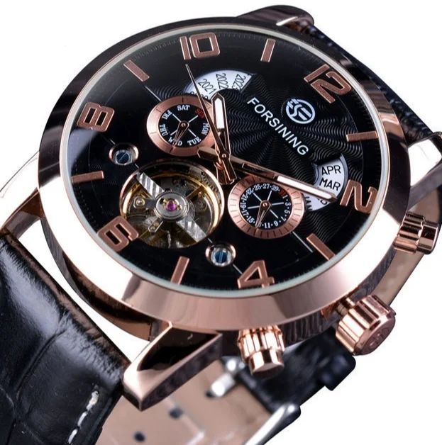 Hot selling 2024 new men\'s automatic mechanical watch year month calendar display watch shipped within 48 hours