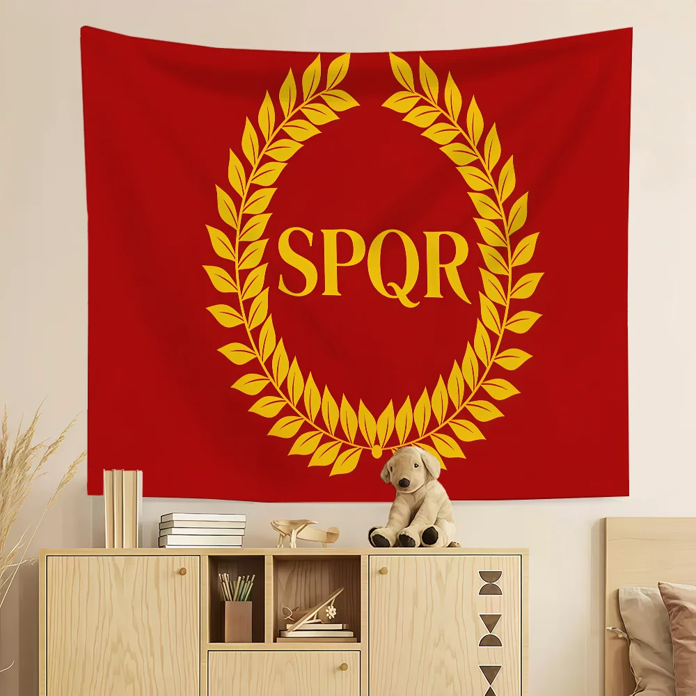 علم الإمبراطورية الرومانية SPQR مناسب لغرفة النوم في الهواء الطلق هدية لتزيين الحفلات ومهرجان التخييم والنزهات