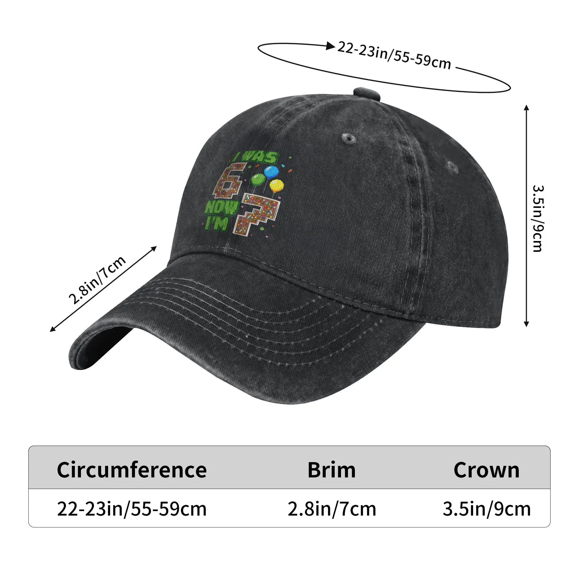 I was 6 Now Im 7 Video Gamer Birthday Boy Gift Casual Baseball Cap Summer  Trucker Hat Sun-Proof Hiking Fishing Snapback Ca