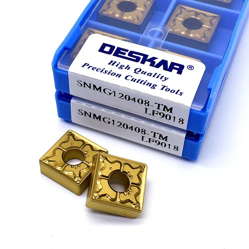 Herramientas de torneado CNC para piezas de acero, 10 piezas deskarar SNMG120404-TM LF9018 SNMG120408-TM LF9018