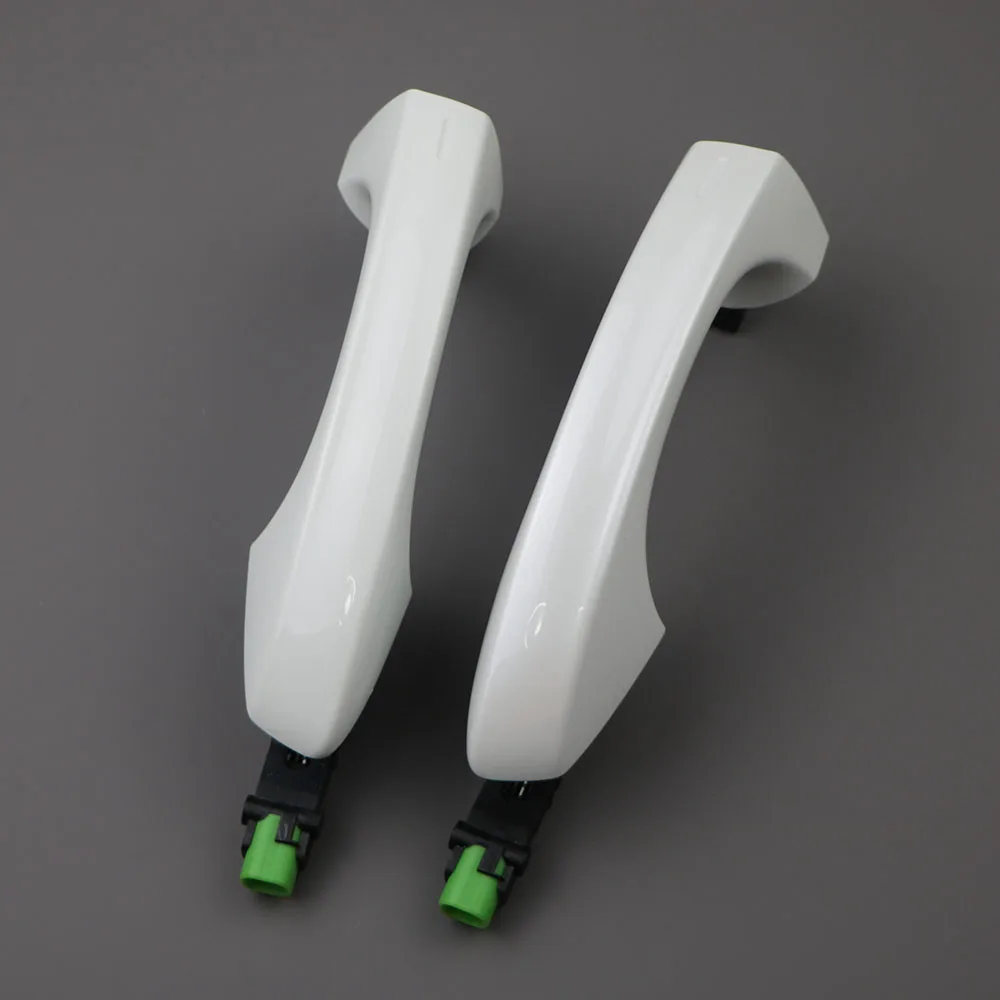 

Pair White LH Side Exterior Replacement Door Handle 760837205 760837206 For VW Touareg 2019-2026