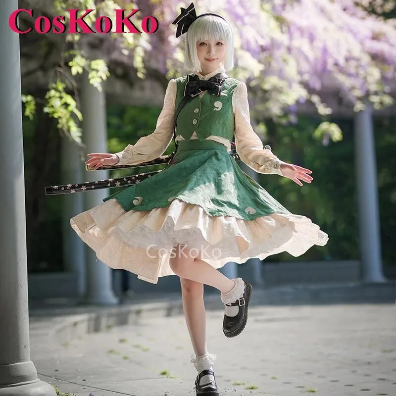 

CosKoKo Konpaku Youmu Cosplay Game Touhou Project Costume Sweet Nifty Lovely Uniform Skirt Halloween Carnival Role Play Clothing