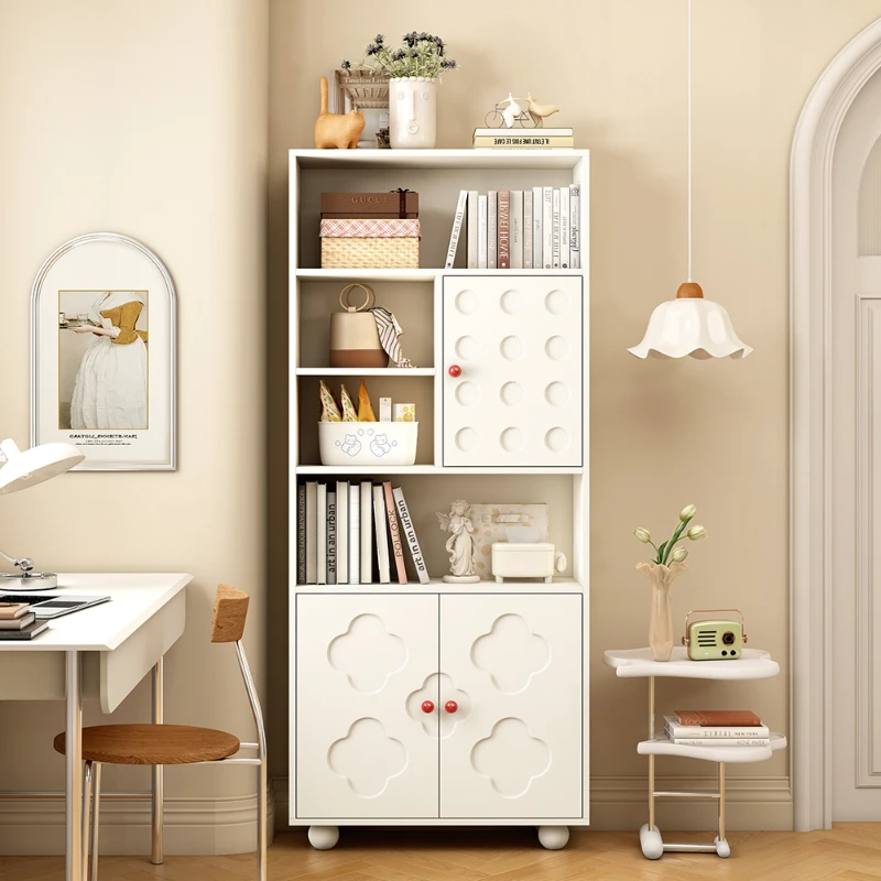 

White Small Bookcase Vintage Standing Studying Bedroomcloset Storage Bookshelf Organizer Cabinets Libreria Scaffale Furniture