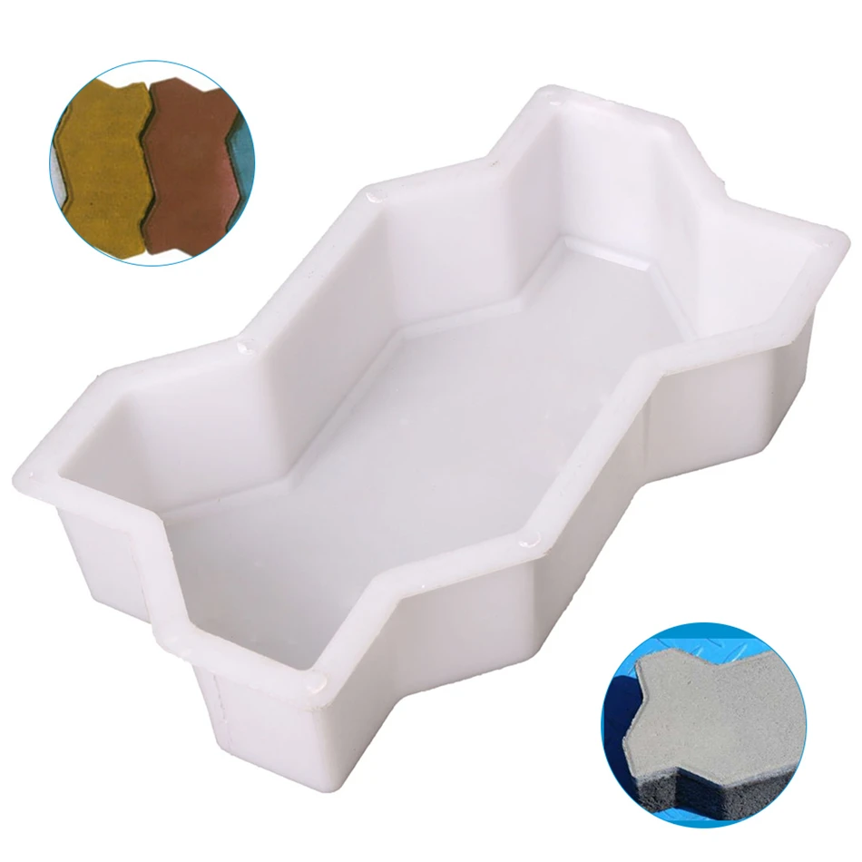 

DIY Three Waves Shape Garden Path Plastic Molds Road Board Brick Square Pavement Brick Plastic Mold Half Three Wave Paving Molds