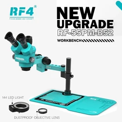 RF4 Multifunctional Silicone Built-in Metal Microscope Base,Silicone Pad With Screw Positioning Mesh And Magnetic Slot RF-B52