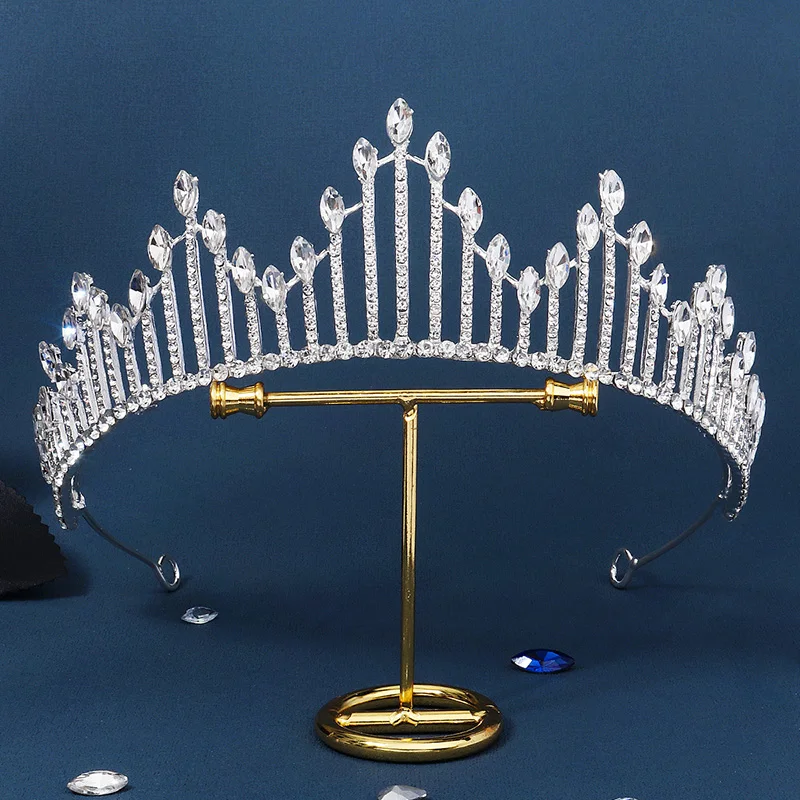 Luxury Elegant Crystal Crown Hair Accessories Tiara For Women Female Birthday Party Wedding Prom Crown Headdress Accessories